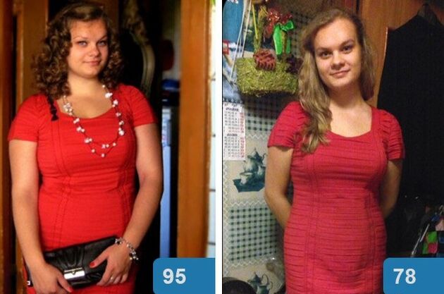 Maggi diyeti ile 4 haftada kilo vermeden önce ve sonra kızlar
